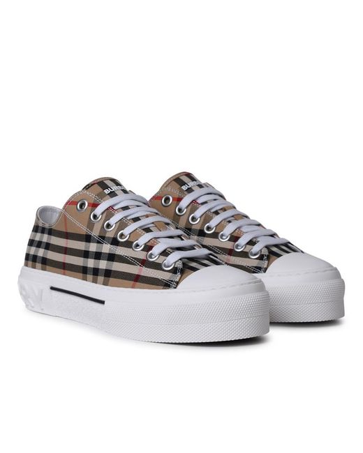 Burberry Brown Cotton Jack Sneakers for men