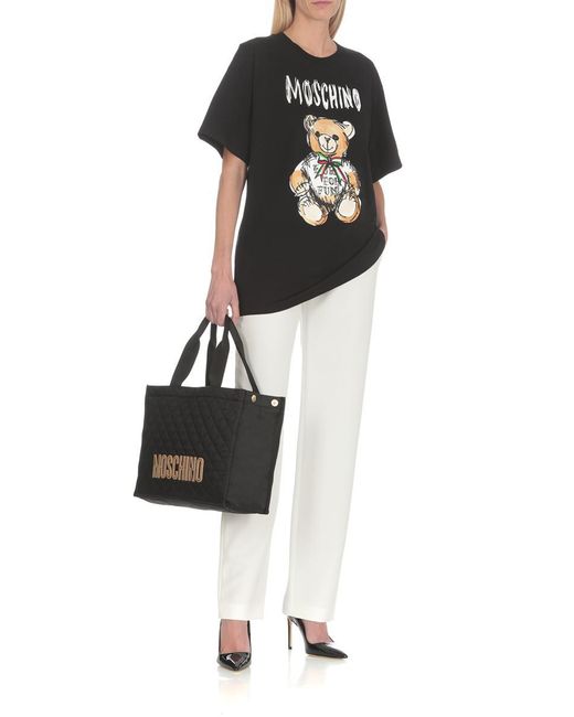 Moschino Black T-Shirts And Polos