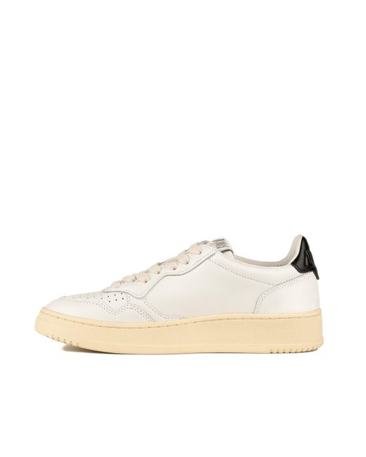 Autry Natural And Leather Medalist Low Sneakers