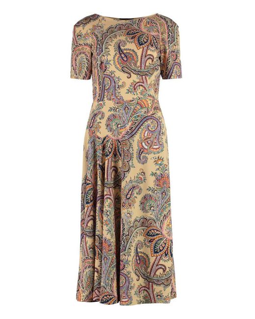 Etro Natural Paisley Print Dress