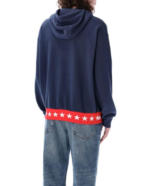 Givenchy Blue Boxy Fit Hoodie With Pocket for men