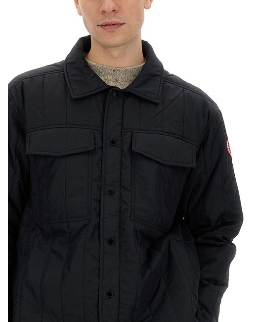 Canada Goose Blue Jacket With Logo for men