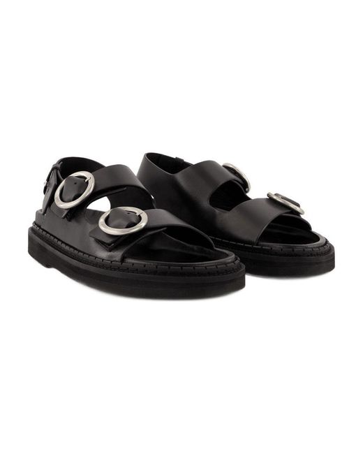 AMI Black Fussbet Sandals