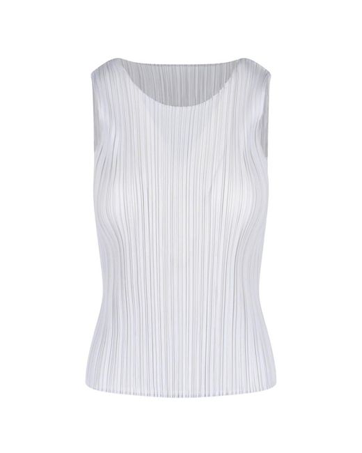 Pleats Please Issey Miyake White Top