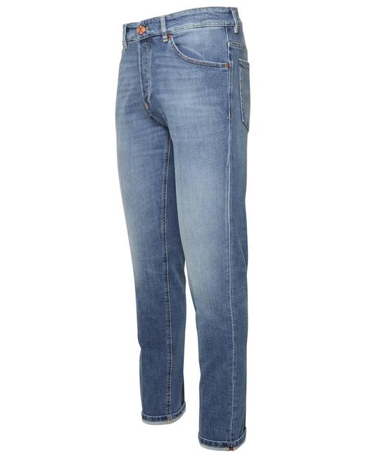 Pt05 Light Blue Cotton Jeans for men