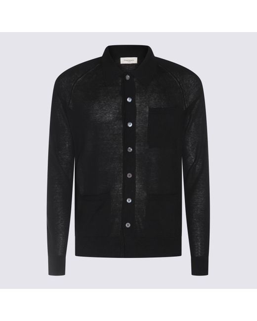 Piacenza Cashmere Black Silk Knitwear for men