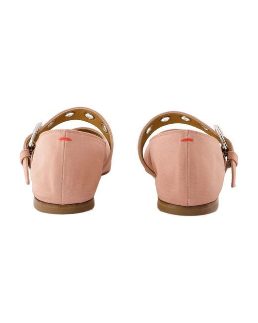 Aeyde Pink Uma Eyelet Ballerinas