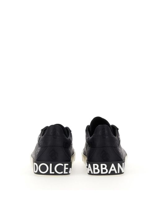Dolce & Gabbana Black Sneaker With Logo for men