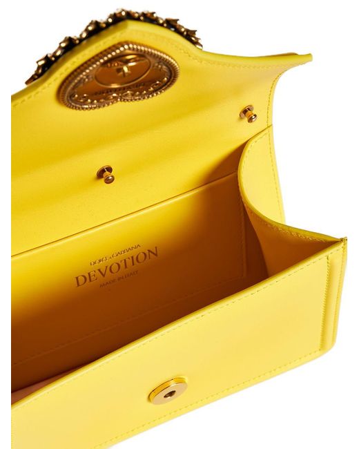 Dolce & Gabbana Yellow 'devotion Small' Shoulder Bag,