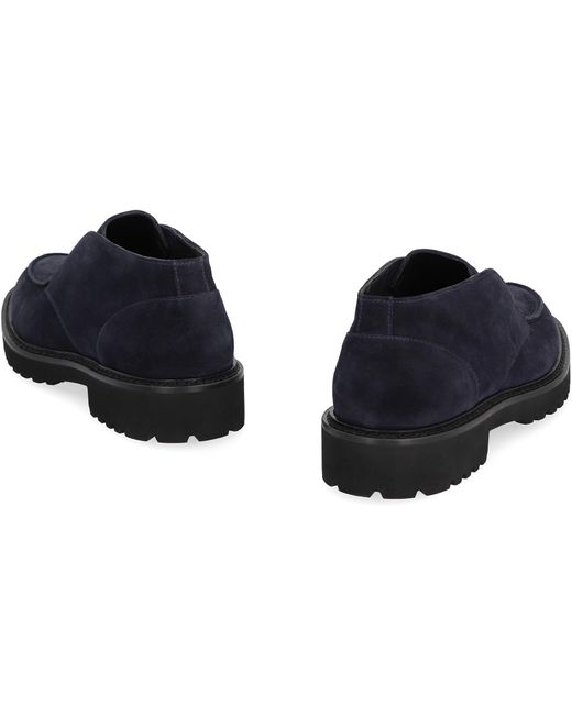 Doucal's Blue Suede Desert Boots for men