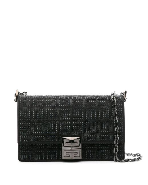 Givenchy Black 4G Strass Embellished Small Crossbody Bag