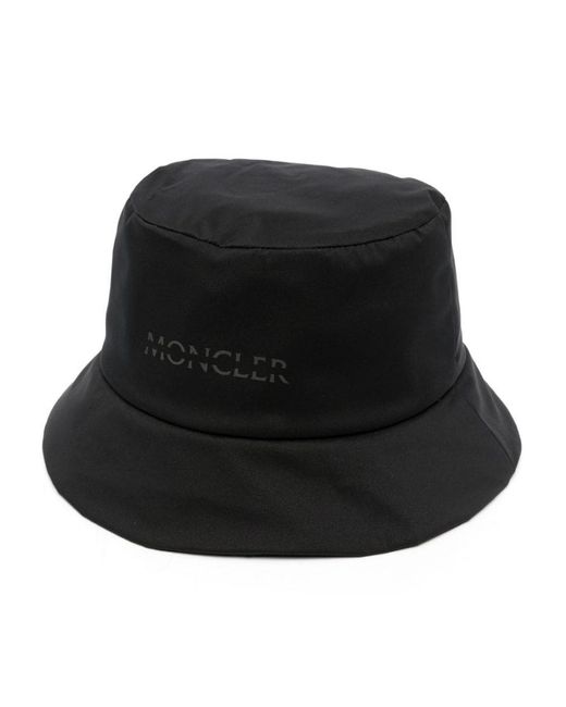 Moncler Black Bucket Hat for men