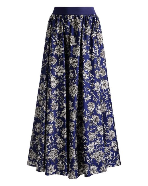 Alice + Olivia Blue Alice + Olivia Nilda Cotton Maxi Skirt