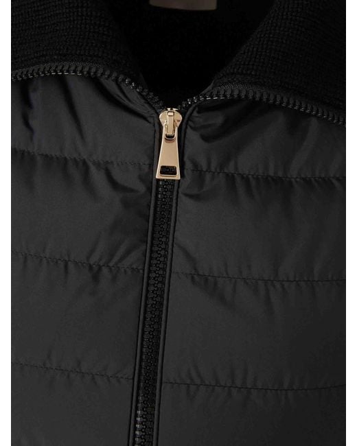 Moncler Black Padded Zip Cardigan