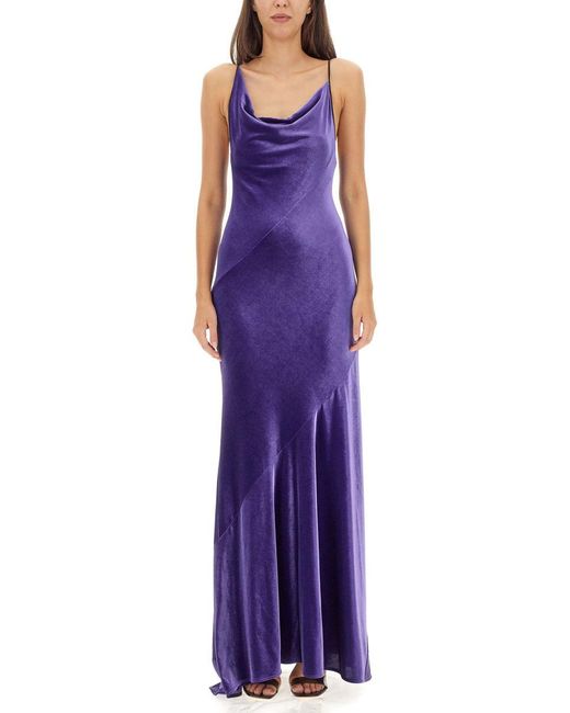 Philosophy Di Lorenzo Serafini Purple Long Dress