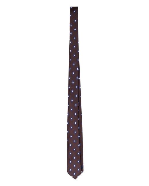 Barba Napoli Purple Silk Tie With Micro Pattern for men