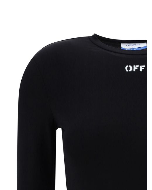 Off-White c/o Virgil Abloh Blue Off- Logo Long Sleeve T-Shirt