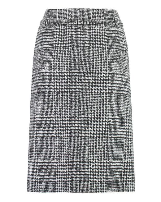 Tom Ford Gray Wool Skirt