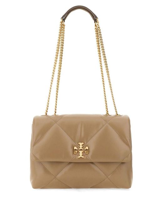 Tory Burch Natural Camel Leather Shoulder Bag