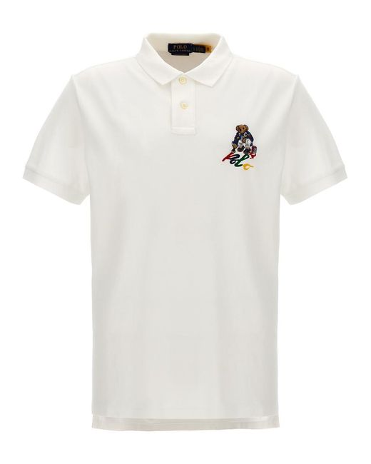 Polo Ralph Lauren White Logo Shirt Polo for men