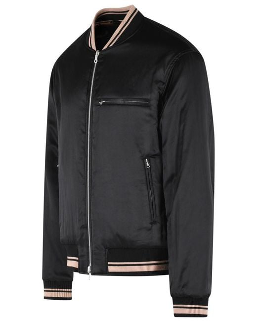 Dries Van Noten Black 'Volker' Reversible Bomber Jacket for men