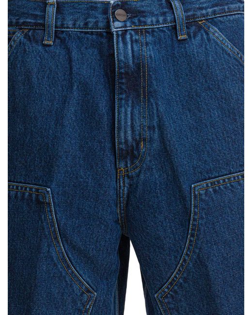 Carhartt Blue Short "Double Knee" for men