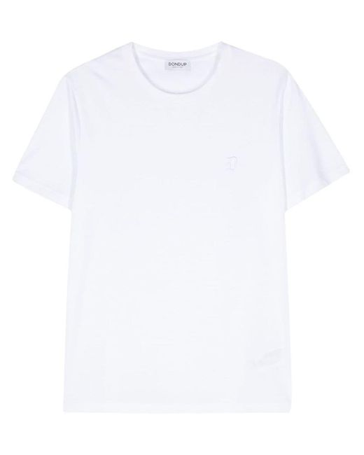 Dondup White Regular Cotton Jersey T-Shirt for men