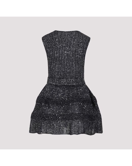 Alaïa Black Sequined Crino Mini Dress