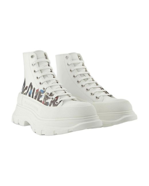 Alexander McQueen Gray Tread Slick Sneakers for men