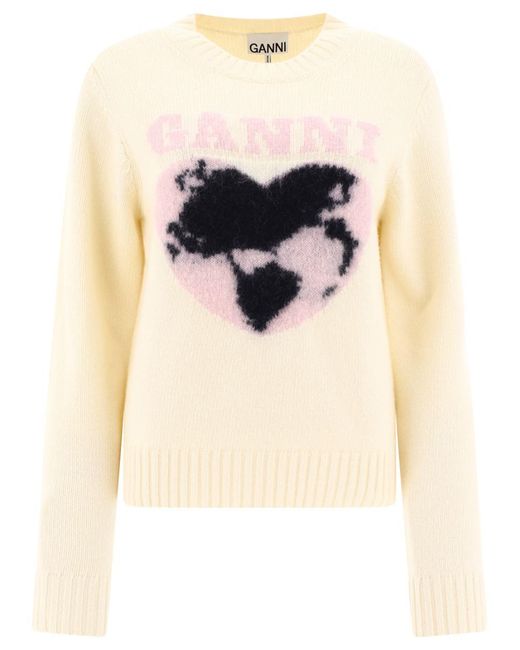 Ganni Black " Love" Sweater