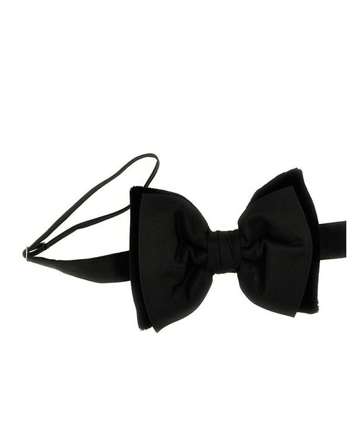 DSquared² Black Satin And Velvet Bow Tie for men
