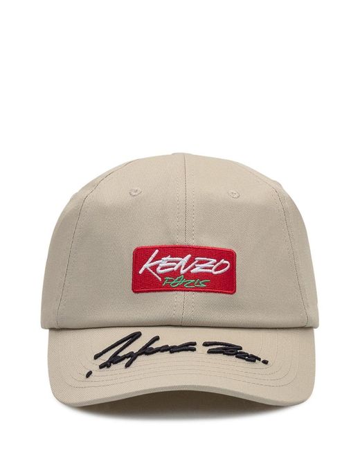 KENZO Gray Cap With Patch for men