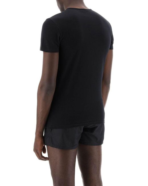 Versace Black Medusa Underwear T Shirt Bi Pack for men