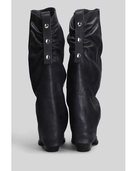 GISÉL MOIRÉ Black Hunter Texan Boots