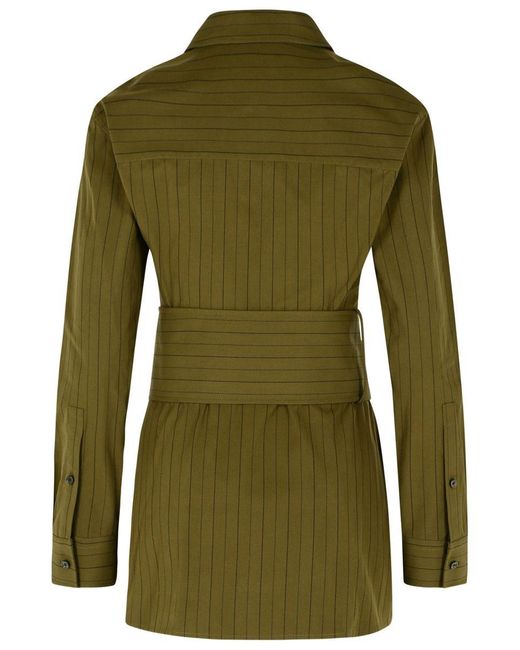 Burberry Green Cotton Mini Dress
