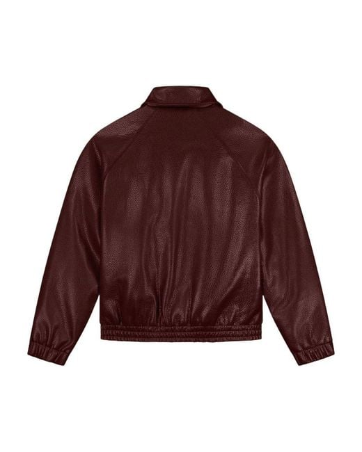 Arte' Red Basic Leather Jacket for men