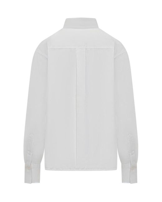 Victoria Beckham White Cropped Shirt
