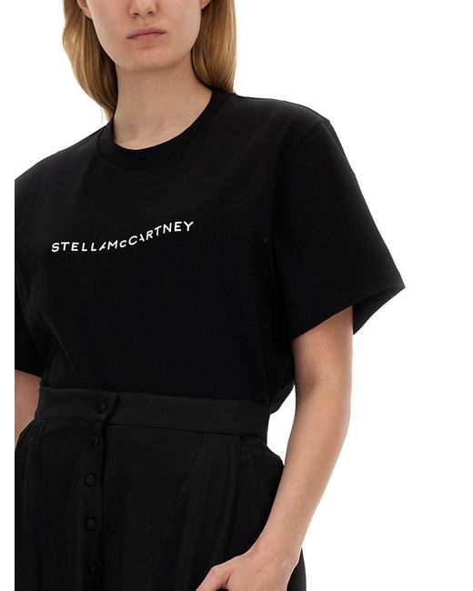 Stella McCartney Black T-Shirt With Logo