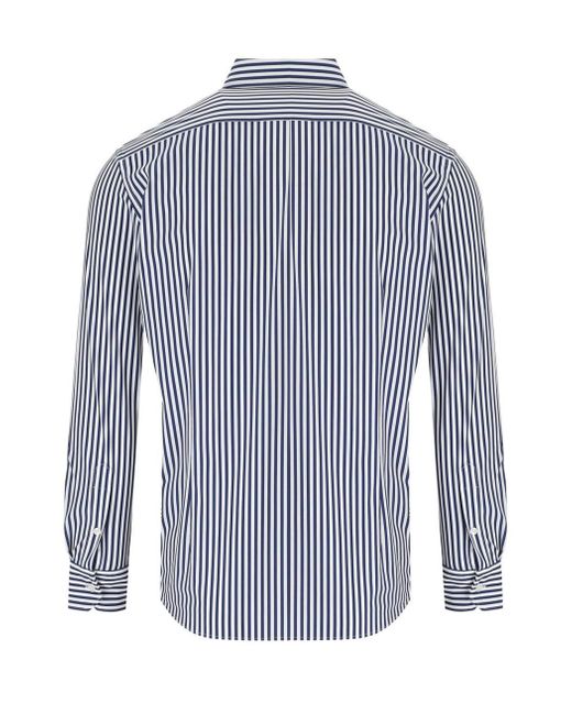 ARCHIVIUM Blue And Striped Shirt for men