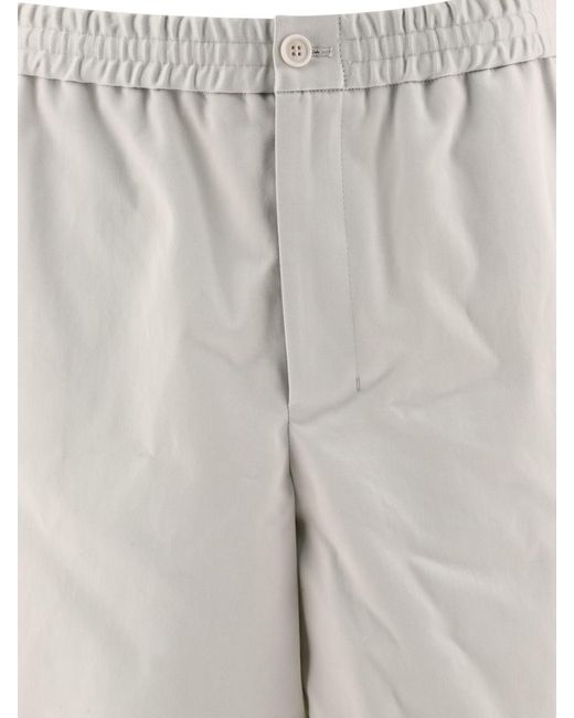 AMI Gray Shorts With Elasticated Waist for men