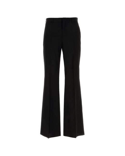 Versace Black Formal Pant Wool Twill Tailoring for men