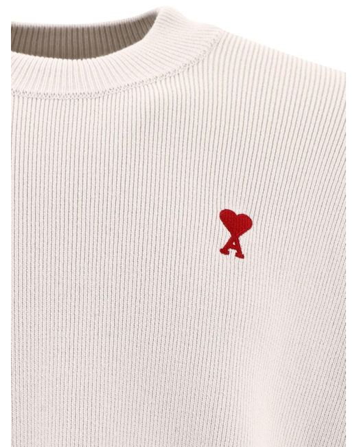 AMI Natural "Ami De Coeur" Sweater for men