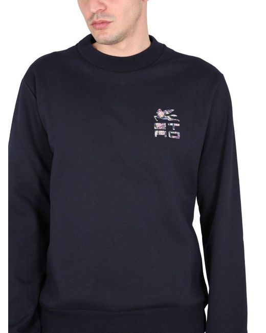 Etro Blue Crewneck Sweatshirt for men