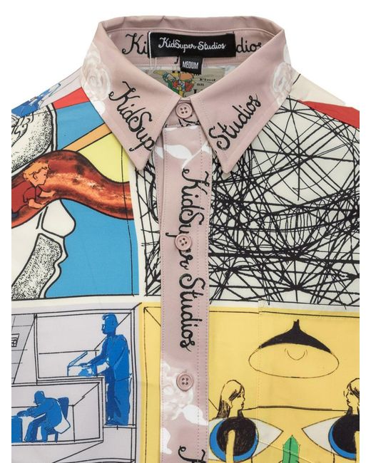 Kidsuper Gray Patterned Shirt for men