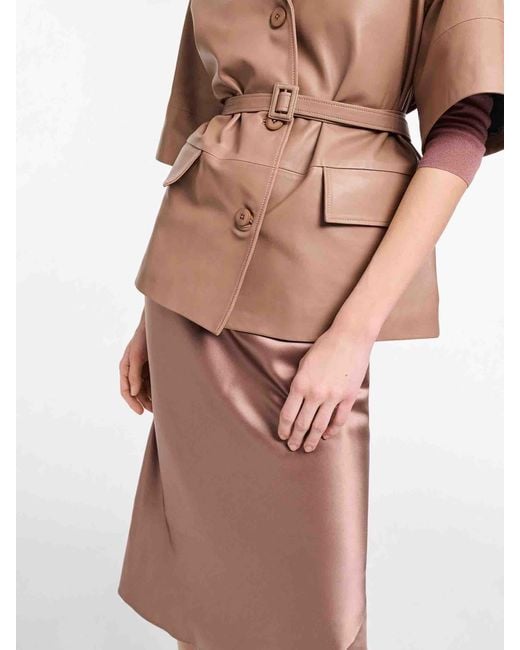 Dorothee Schumacher Brown Sense Of Shine Midi Skirt