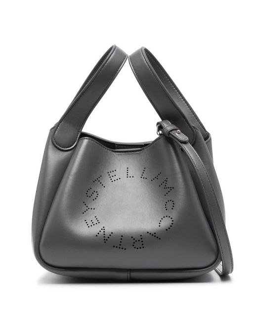 Stella McCartney Gray Stella Logo Shoulder Bag