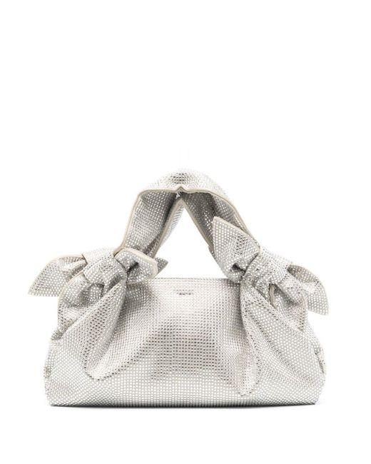 GIUSEPPE DI MORABITO White Crystal Embellished Handbag