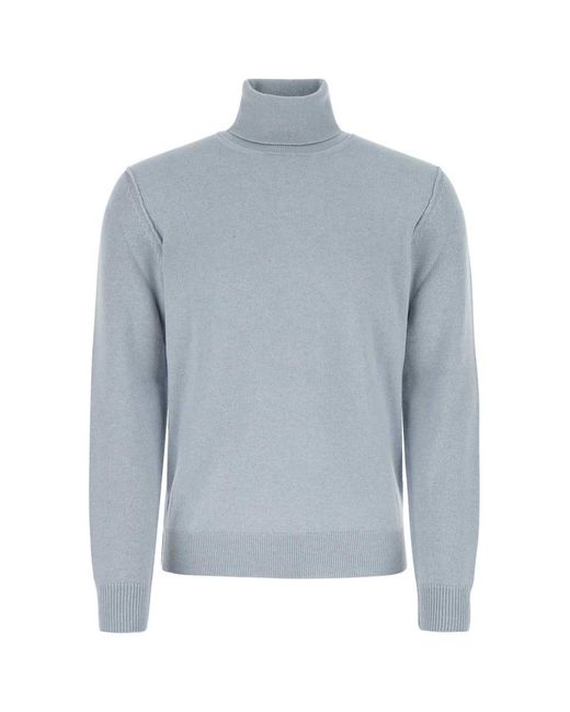 Maison Margiela Powder Blue Cashmere Sweater Lightblue for men