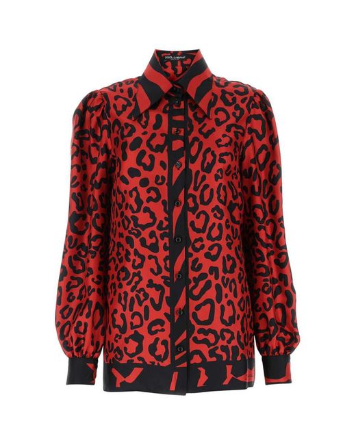Dolce & Gabbana Red Camicia