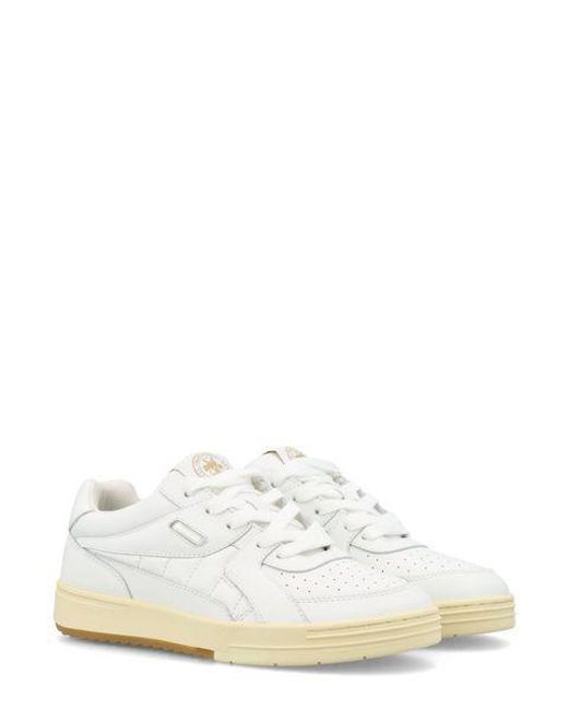 Palm Angels White University Canvas Low Top Sneakers for men